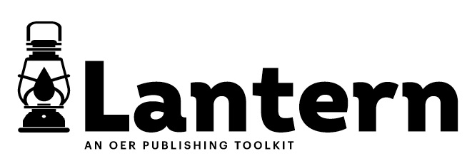 Gas Lantern logo with words OER publishing toolkit